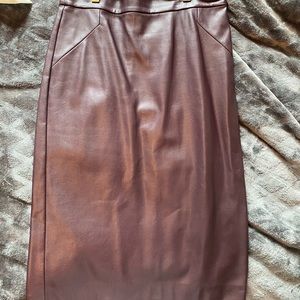 Bar III burgundy/brown faux leather size S